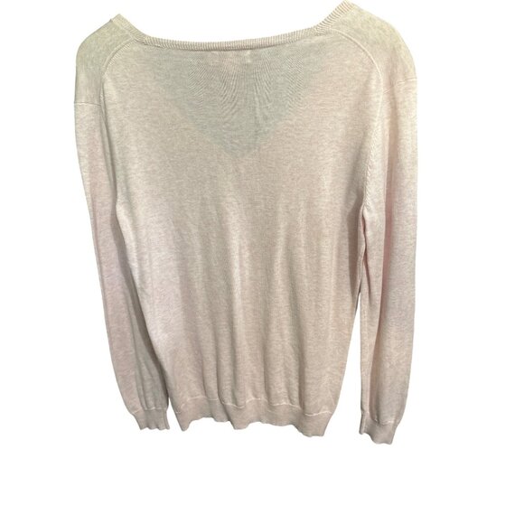 Vineyard Vines Pink V-Neck Sweater M 100% Cotton - Picture 2 of 5